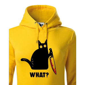Dámska mikina s mačkou What - ideálne tričko pre milovníkov mačiek