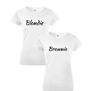 Dámske BFF tričká Blondie a Brownie - štýlové tričká pre kamarátky