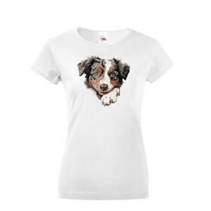 Dámské tričko  Australský ovčiak- tričko pre milovníkov psov