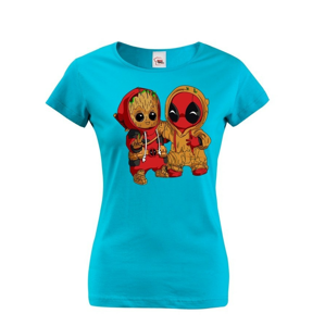Dámske tričko Deadpool a Groot - super darček
