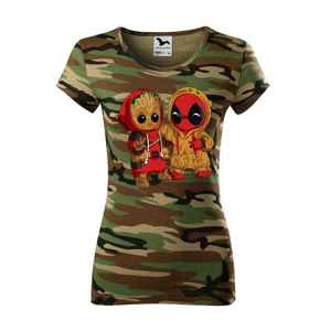 Dámske tričko Deadpool a Groot - super darček