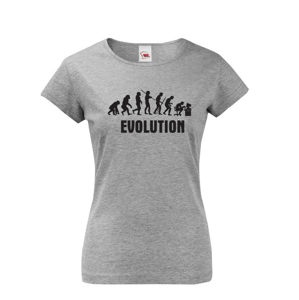 Dámské  tričko Evoluce IT - ideální dárek pro všechny Ajťáky
