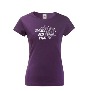 Dámske tričko k narodeninám Zreje ako víno - skvelý darček pre ženu