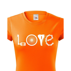Dámske tričko pre cyklistky s potlačou LOVE