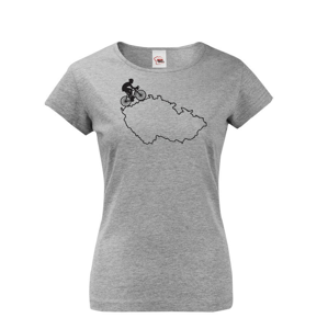Dámské tričko pre cyklistov s mapou Čr