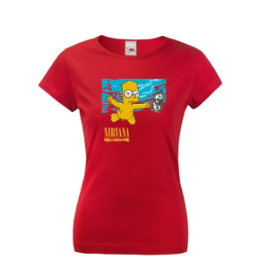 Dámske tričko pre fanúšikov skupiny Nirvana - Bart