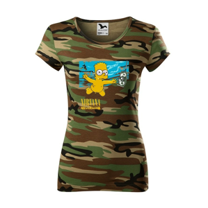Dámske tričko pre fanúšikov skupiny Nirvana - Bart