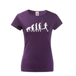 Dámské tričko s běžkyní - Evoluce běžkyně