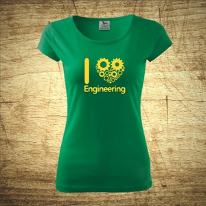 Dámske tričko s motívom I love engineering
