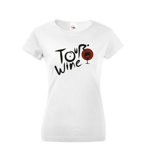 Dámské tričko s potlačou Tour wine - tričko pre milovníčky vína