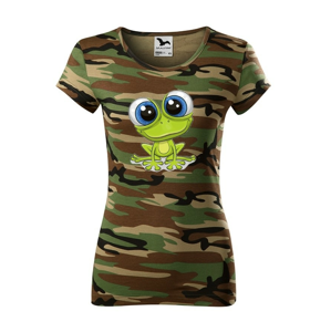 Dámské tričko s štýlovou potlačou žaby
