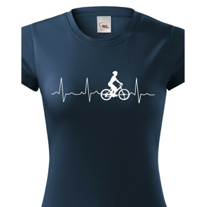 Dámske tričko Tep cyklistu, ukážte všetkým kam vás vaše srdce ťahá