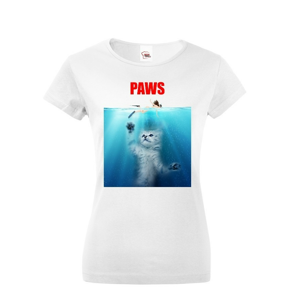 Dámske vtipné tričko s potlačou Paws - darček na narodeniny