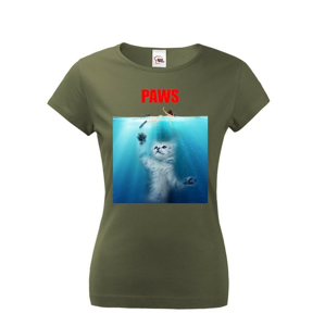 Dámske vtipné tričko s potlačou Paws - darček na narodeniny