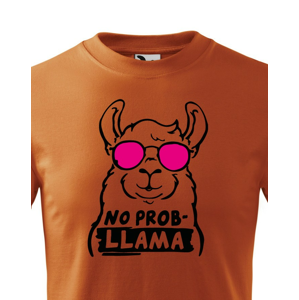 Detské tričko No Prob - LLama - veselá potlač s ešte veselšími farbami