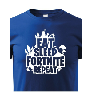 Detské tričko s potlačou  Eat Sleep Fortnite Repeat