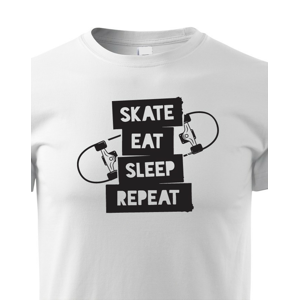 Detské tričko Skate-eat-sleep-repeat - ideálny darček