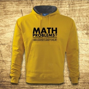 Mikina s kapucňou s motívom Math problems?