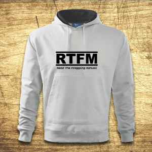 Mikina s kapucňou s motívom RTFM