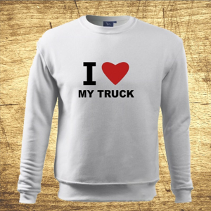 Mikina s motívom I love my truck