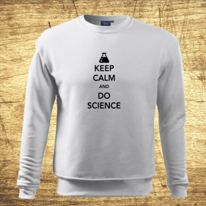 Mikina s motívom Keep calm and do science
