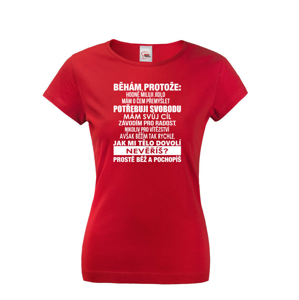 Originálne dámske bežecké tričko Behám pretože...