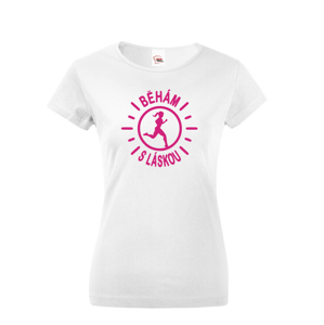 Originálne dámske bežecké tričko Behám s láskou