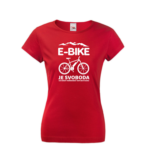 Originálne dámske cyklo tričko E-bike