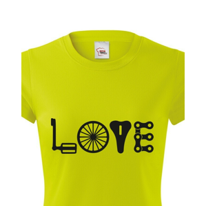 Originálne dámske cyklo tričko Love bike