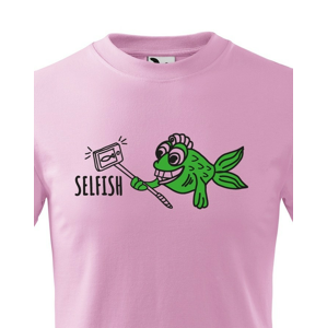 Originálne tričko s potlačou Selfish - ideálna vtipná potlač