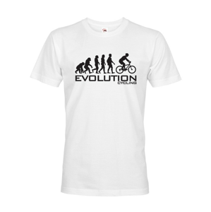 Pánske cyklo tričko Evolúcia cyklistiky. Najobľubenější motív v kategorií.