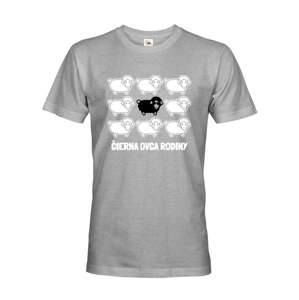 Pánske tričko čierna ovca rodiny - skvelý darček k narodeninám