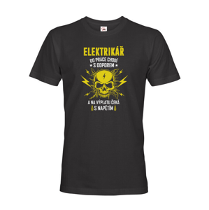 Pánske tričko Elektrikár do práce chodí s odporom - ideálny darček k narodeninám