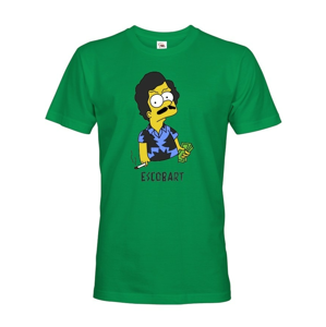 Pánské tričko s Bartom Simpsonom parodujúceho Pabla Escobara