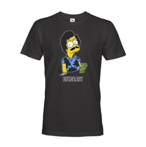 Pánské tričko s Bartom Simpsonom parodujúceho Pabla Escobara