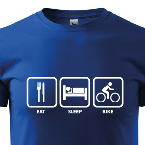 Pánské tričko Jedlo-spánok-bicykel ukáž všetkým kam tvoje srdce ťahá 