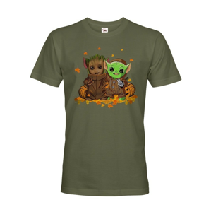 Pánské tričko Majster Yoda a Groot - ideálne pre každého fanúšika