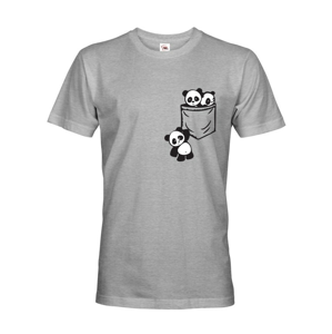 Pánske tričko Pandy vo vrecku - štýlový originál 