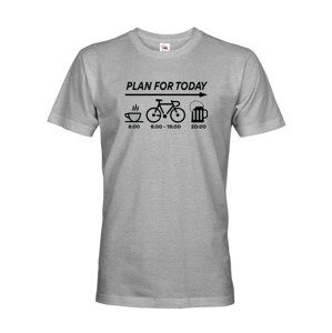 Pánske tričko Plans for Today - ideálny darček pre cyklistu 