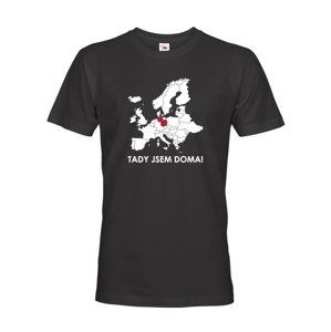 Pánske tričko pre cestovateľov Tu som doma - s mapou Európy