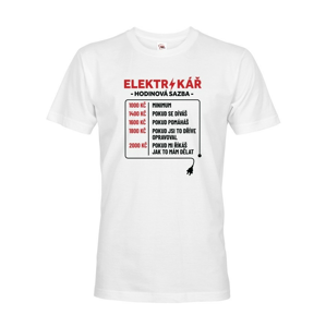 Pánske tričko pre elektrikára - Hodinová sadzba