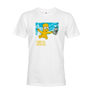 Pánske tričko pre fanúšikov skupiny Nirvana - Bart