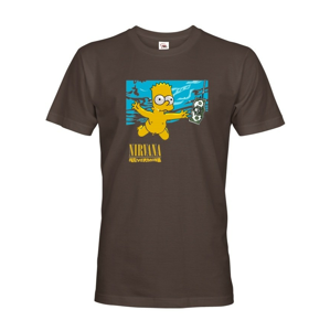 Pánske tričko pre fanúšikov skupiny Nirvana - Bart