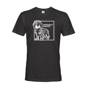 Pánské tričko pre milovníkov psov s potlačou  Jazvečík hrubosrstý - skvelý darček