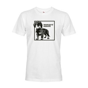 Pánské tričko pre milovníkov psov s potlačou  Jazvečík hrubosrstý - skvelý darček