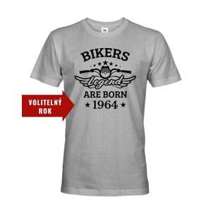 Pánske tričko pre motorkárov k narodeninám Bikers Legend Are Born