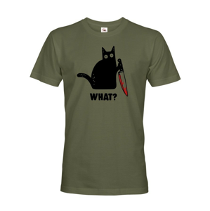 Pánske tričko s mačkou What - ideálne tričko pre milovníkov mačiek