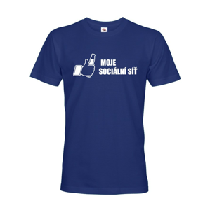 Pánske tričko s motívom piva Moja sociálna sieť