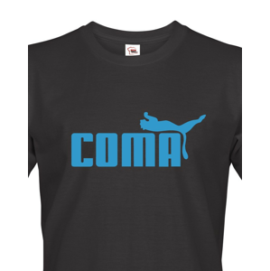 ★ Pánske tričko s obľúbeným motívom Coma - vtipná paródia na značku Puma