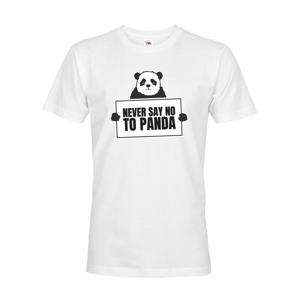 Pánske tričko s potlačou  NEVER SAY NO TO PANDA - tričko pre správnych geekov
